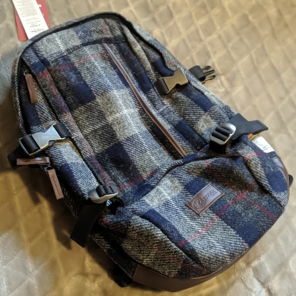 eastpak harris tweed backpack